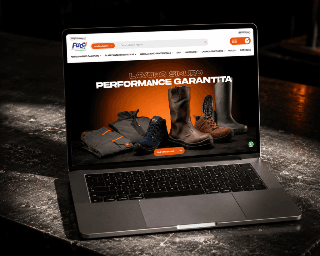Il sito Fucci Shop dopo il restyling